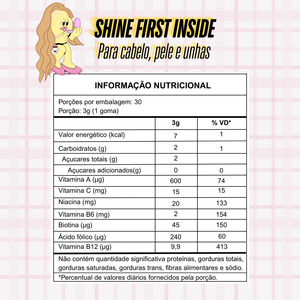 Gummy Shine First Inside - CABELO, PELE E UNHA