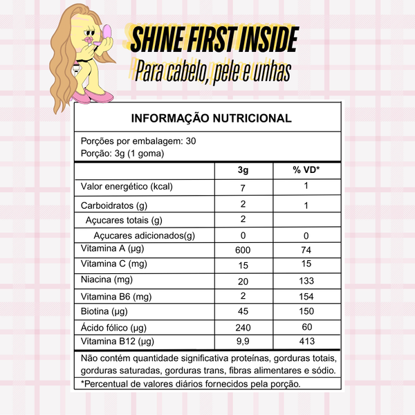 Gummy Shine First Inside - CABELO, PELE E UNHA